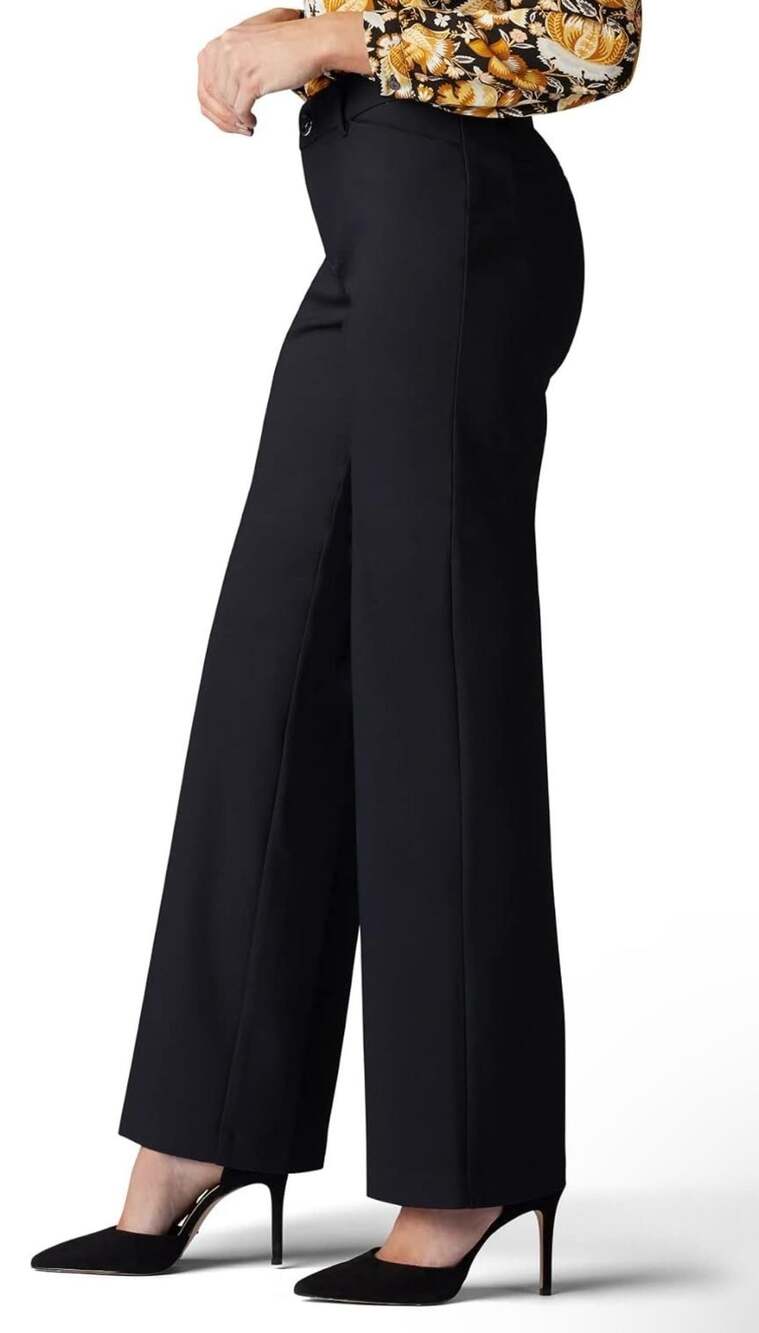 Lee Women's Ultra Lux Comfort Flex Motion Regular Fit Trouser Pants, Black, Size - Picture 3 of 5
